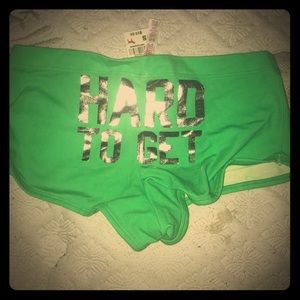PINK NWT boy short underwear lime green
